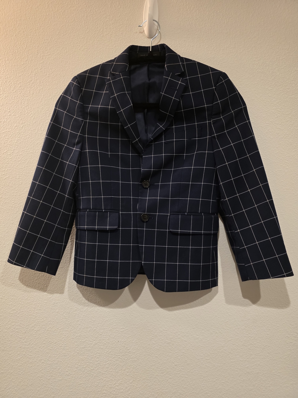 Ralph Lauren Navy Blazer with White Windowpane